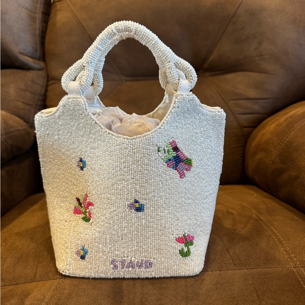 NWT STAUD Beaded Cote Bag First Bloom Day - Picture 3 of 6